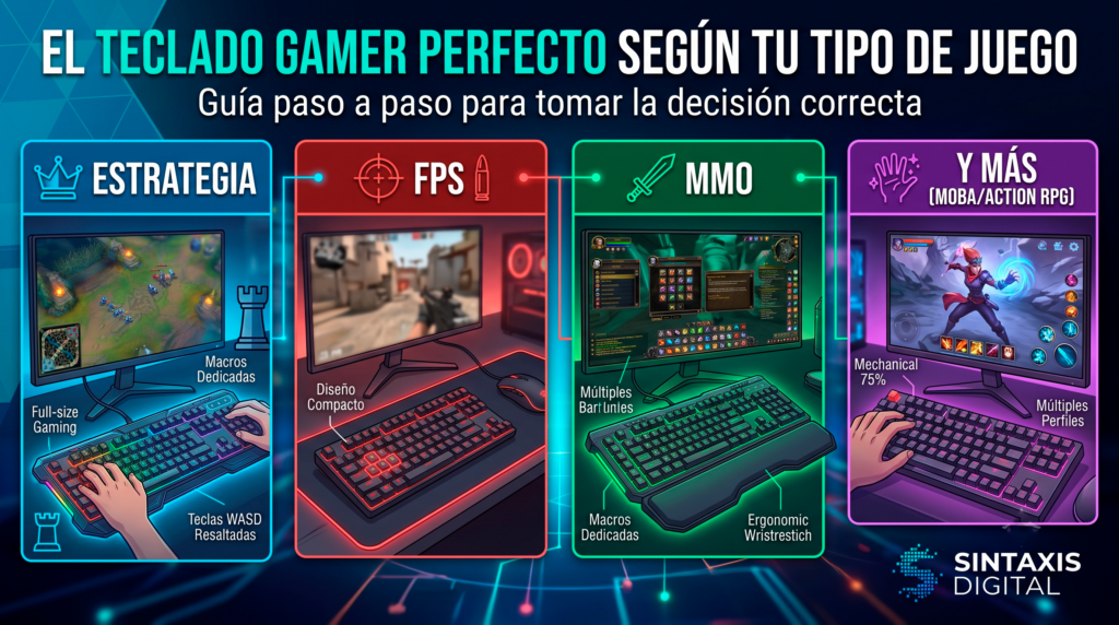 El teclado gamer perfecto según tu tipo de juego